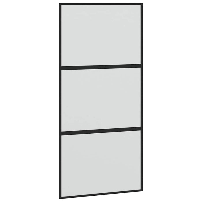 Porta Scorrevole Ferramenta Nera 102,5x205 cm Vetro Temperato 3375876