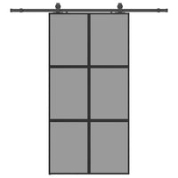 Porta Scorrevole Ferramenta Nera 102,5x205 cm Vetro Temperato 3375888