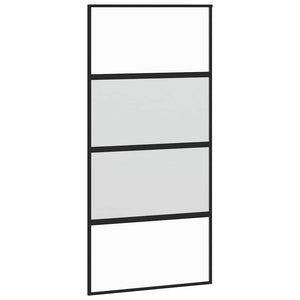 Porta Scorrevole Ferramenta Nera 102,5x205 cm Vetro Temperato 3375891