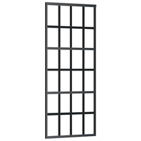 Porta Scorrevole con Ferramenta Nera 76x205 cm in Vetro ESG 3375905