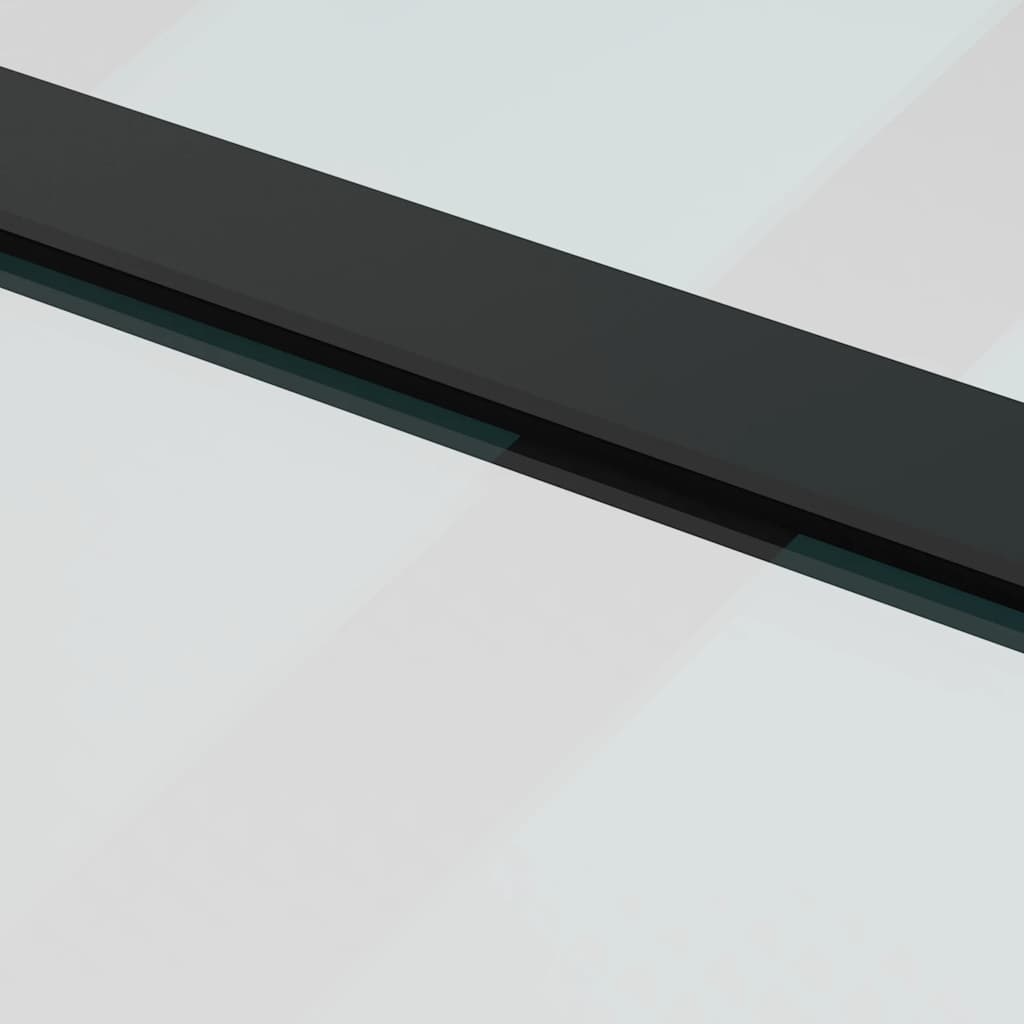 Porta Scorrevole con Ferramenta Nera 76x205 cm in Vetro ESG 3375906