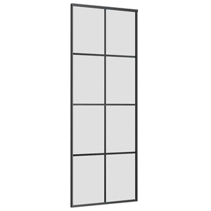 Porta Scorrevole con Ferramenta Nera 76x205 cm in Vetro ESG 3375909