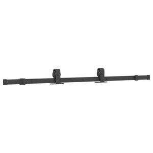 Porta Scorrevole Set Ferramenta Nera 76x205 cm Vetro Temperato 3375912