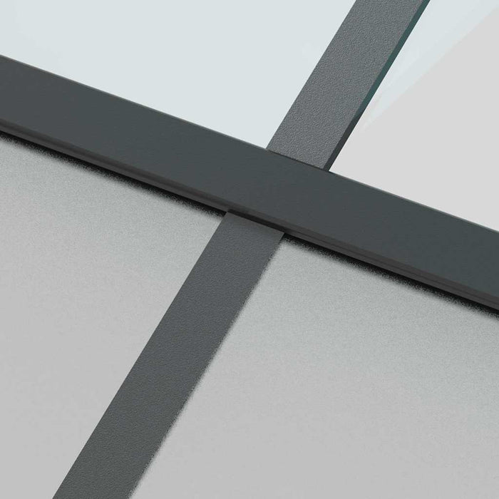 Porta Scorrevole Set Ferramenta Nera 76x205 cm Vetro Temperato 3375918