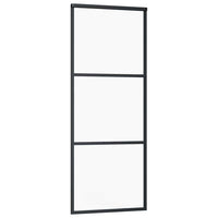 Porta Scorrevole con Ferramenta Nera 76x205 cm in Vetro ESG 3375921
