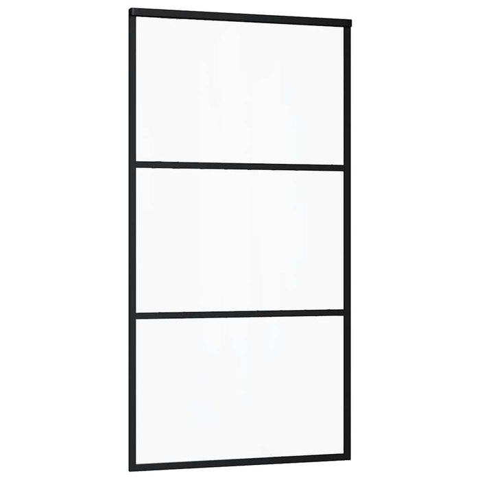 vidaXL Porta Scorrevole con Ferramenta Nera 102x205 cm in Vetro ESG