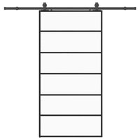 vidaXL Porta Scorrevole con Ferramenta Nera 102x205 cm in Vetro ESG