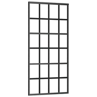 Porta Scorrevole con Ferramenta Nera 90x205 cm in Vetro ESG 3375934