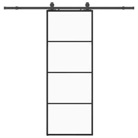 vidaXL Porta Scorrevole con Ferramenta Nera 76x205 cm in Vetro ESG