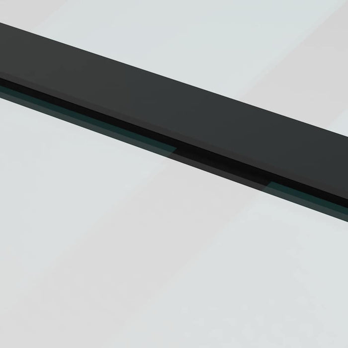 Porta Scorrevole con Ferramenta Nera 90x205 cm in Vetro ESG 3375938