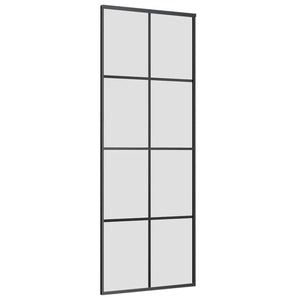 Porta Scorrevole con Ferramenta Nera 76x205 cm in Vetro ESG 3375943