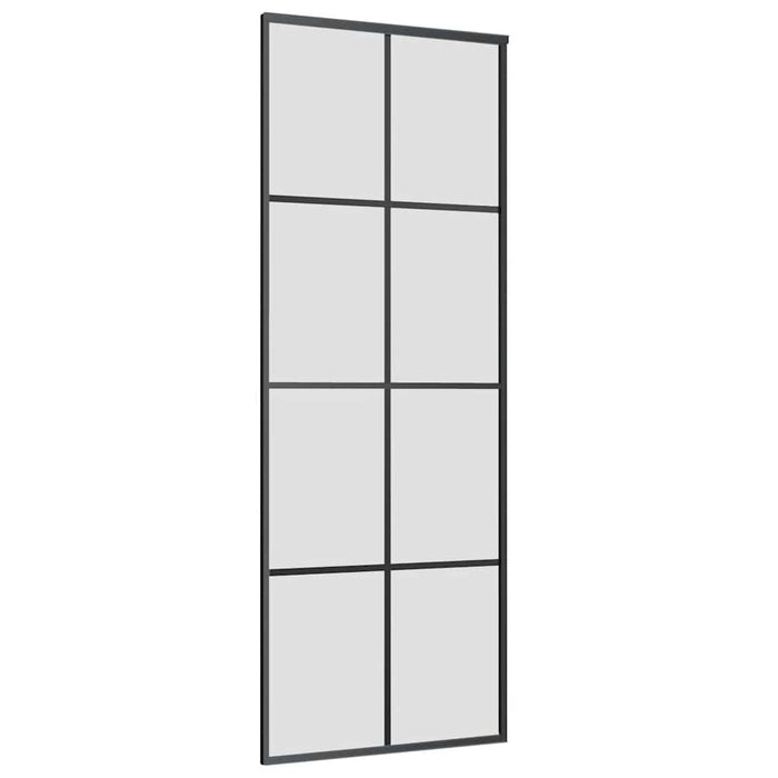 Porta Scorrevole con Ferramenta Nera 76x205 cm in Vetro ESG 3375943