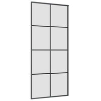 Porta Scorrevole con Ferramenta Nera 90x205 cm in Vetro ESG 3375945