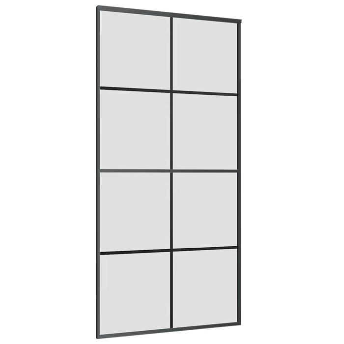 Porta Scorrevole con Ferramenta Nera 102,5x205 cm in Vetro ESG 3375947