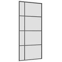 Porta Scorrevole con Ferramenta Nera 90x205 cm in Vetro ESG 3375951