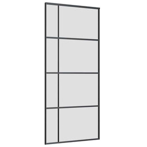 Porta Scorrevole con Ferramenta Nera 90x205 cm in Vetro ESG 3375951