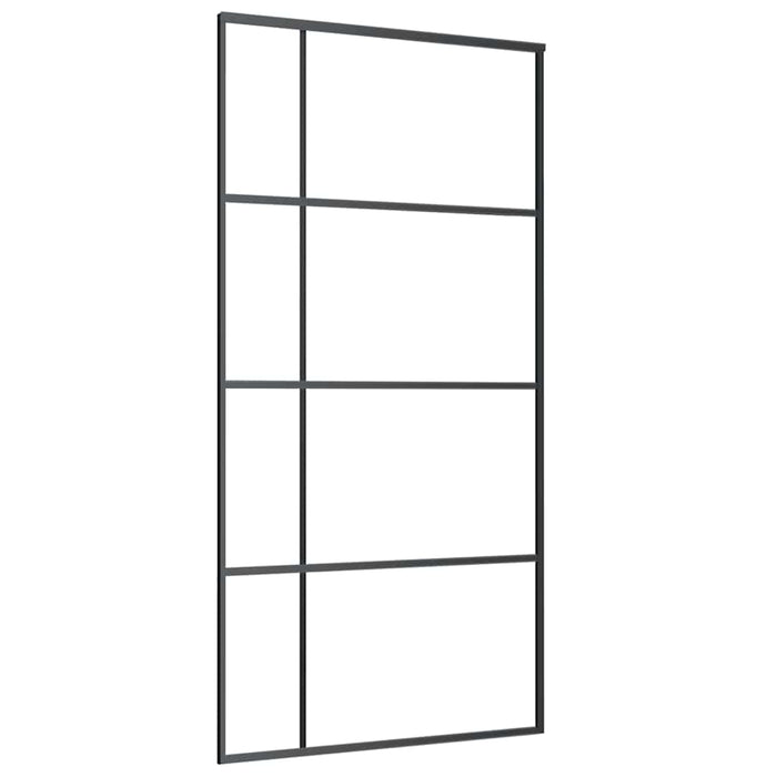 vidaXL Porta Scorrevole con Ferramenta Nera 102,5x205 cm in Vetro ESG