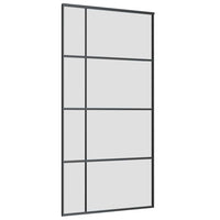 Porta Scorrevole con Ferramenta Nera 102,5x205 cm in Vetro ESG