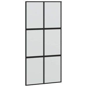 vidaXL Porta Scorrevole Ferramenta Nera 102,5x205 cm Vetro Temperato