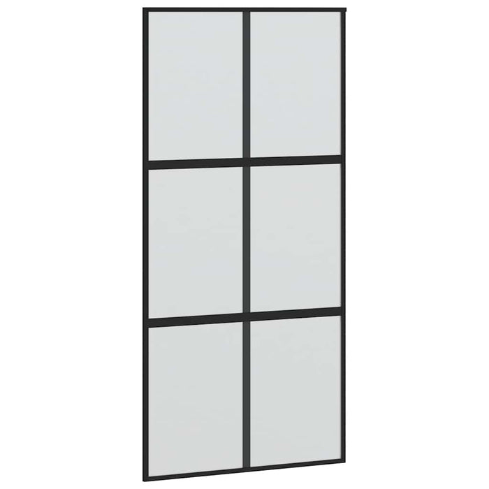 vidaXL Porta Scorrevole Ferramenta Nera 102,5x205 cm Vetro Temperato