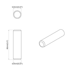 Dowel in legno 2 pcs Naturale Ø 6 x 40 mm Legno Massello 864364