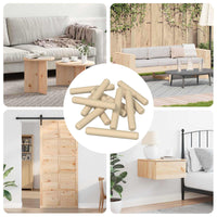 Dowel in legno 12 pcs Marrone Ø8 x 50 mm Legno massello 864371