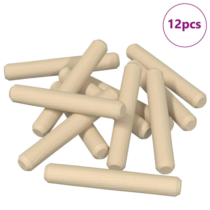 Dowel in legno 12 pcs Marrone Ø8 x 50 mm Legno massello 864371
