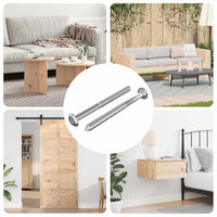 Viti per mobili 2 pcs Argento M6 x 73 mm Acciaio 864397