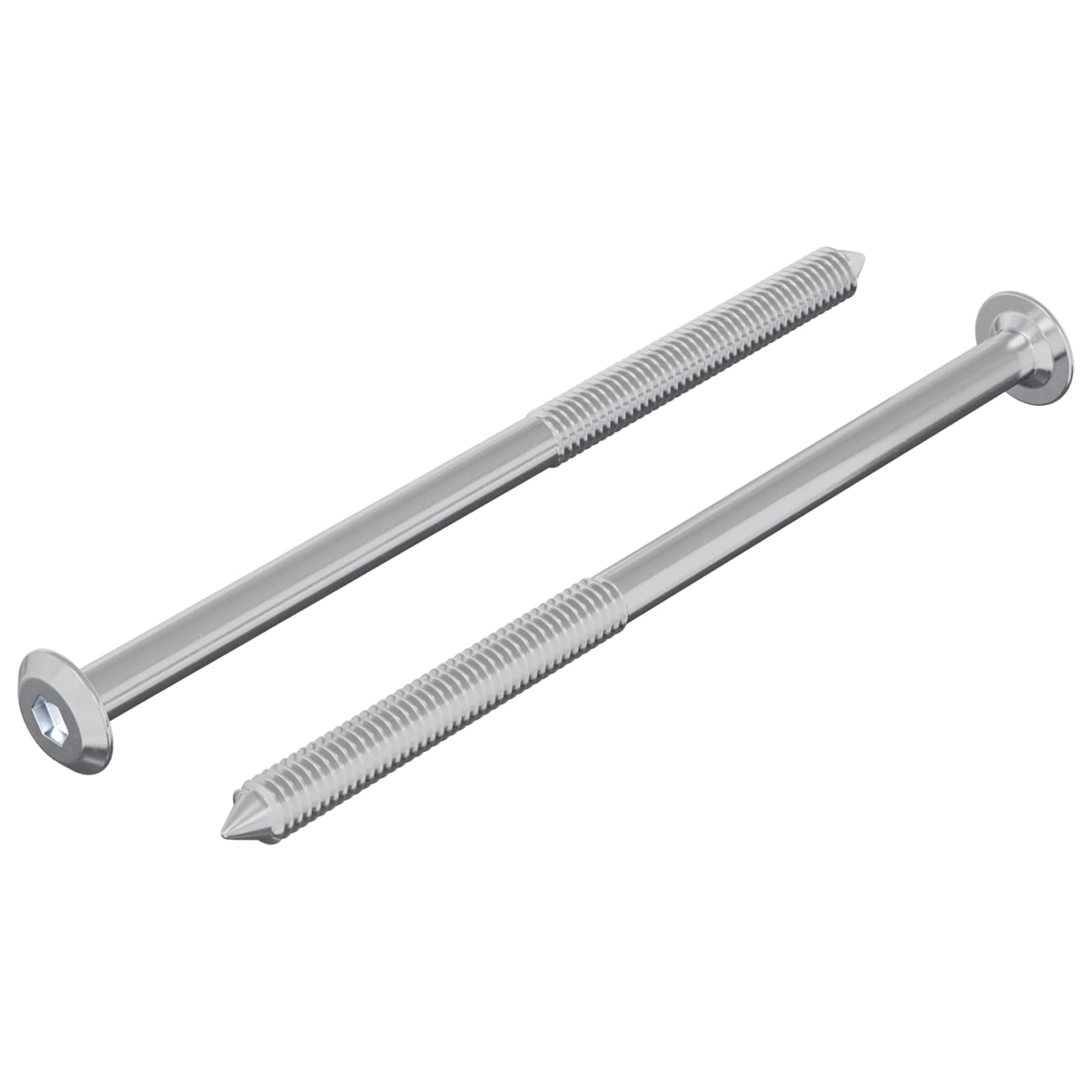 Vite 2 pcs Argento M6 x 100 mm Acciaio 864418