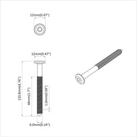 Vite 1000 pcs Argento M6 x 100 mm Acciaio 864420