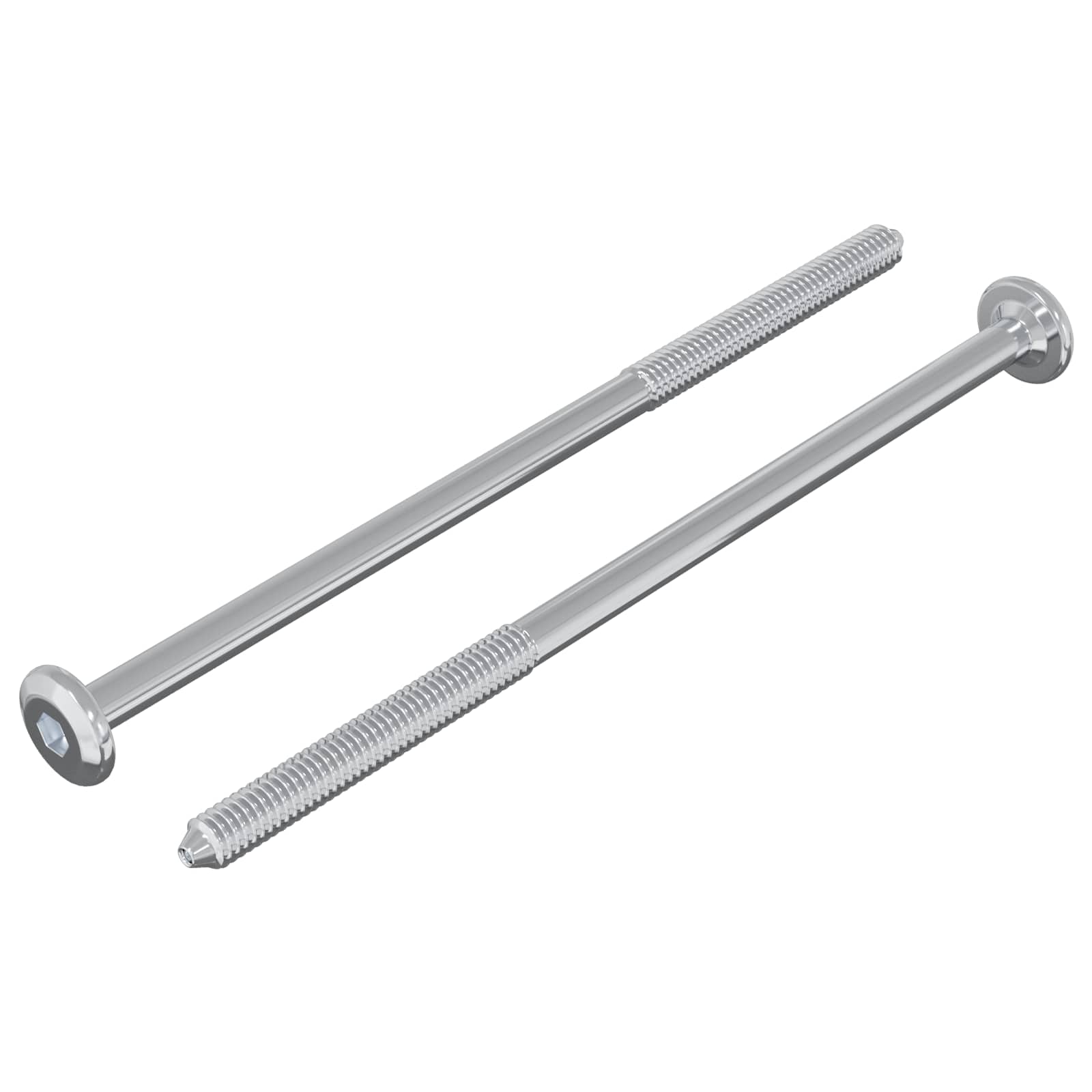 Vite 2 pcs Argento M6 x 120 mm Acciaio 864421