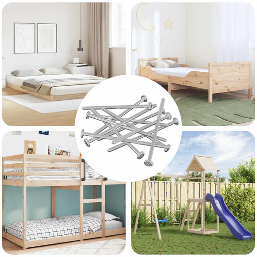 Vite 12 pcs Argento M6 x 120 mm Acciaio 864422