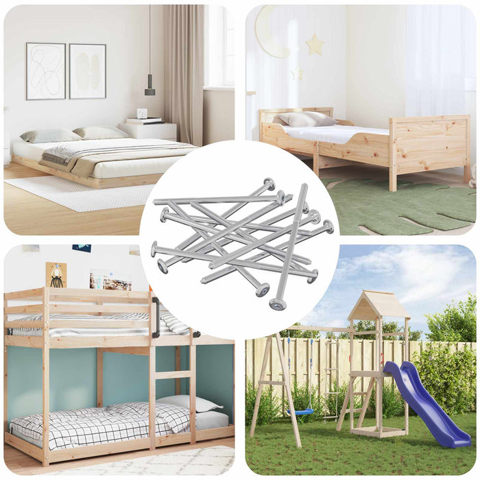 Vite 12 pcs Argento M6 x 120 mm Acciaio 864422