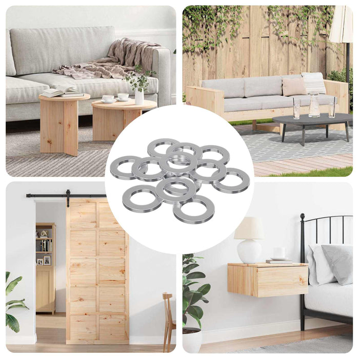 adatto per Rondelle Piatte 12 pcs Argento M7 x 12 mm Ferro 864452