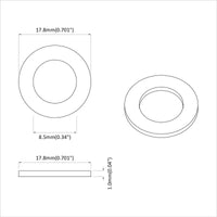 Rondelle 2 pcs Argento 16 x 16 x 1,5 cm Ferro 864463