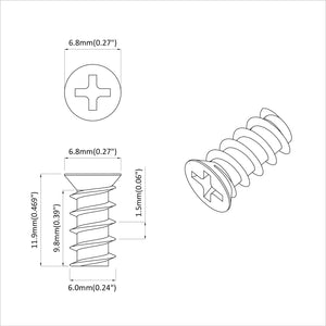 Vite 12 pcs Argento M6 x 12 mm Ferro 864485