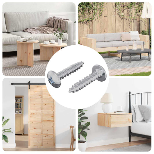 Chiodo autofilettante 2 pcs Zincato 4 x 20 mm Acciaio 864502