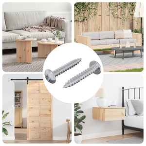 Chiodo autofilettante 2 pcs Zincato 4 x 25 mm Acciaio 864505