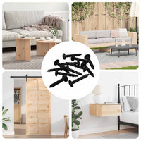 Chiodo autofilettante 12 pcs Nero 4 x 25 mm Acciaio 864509