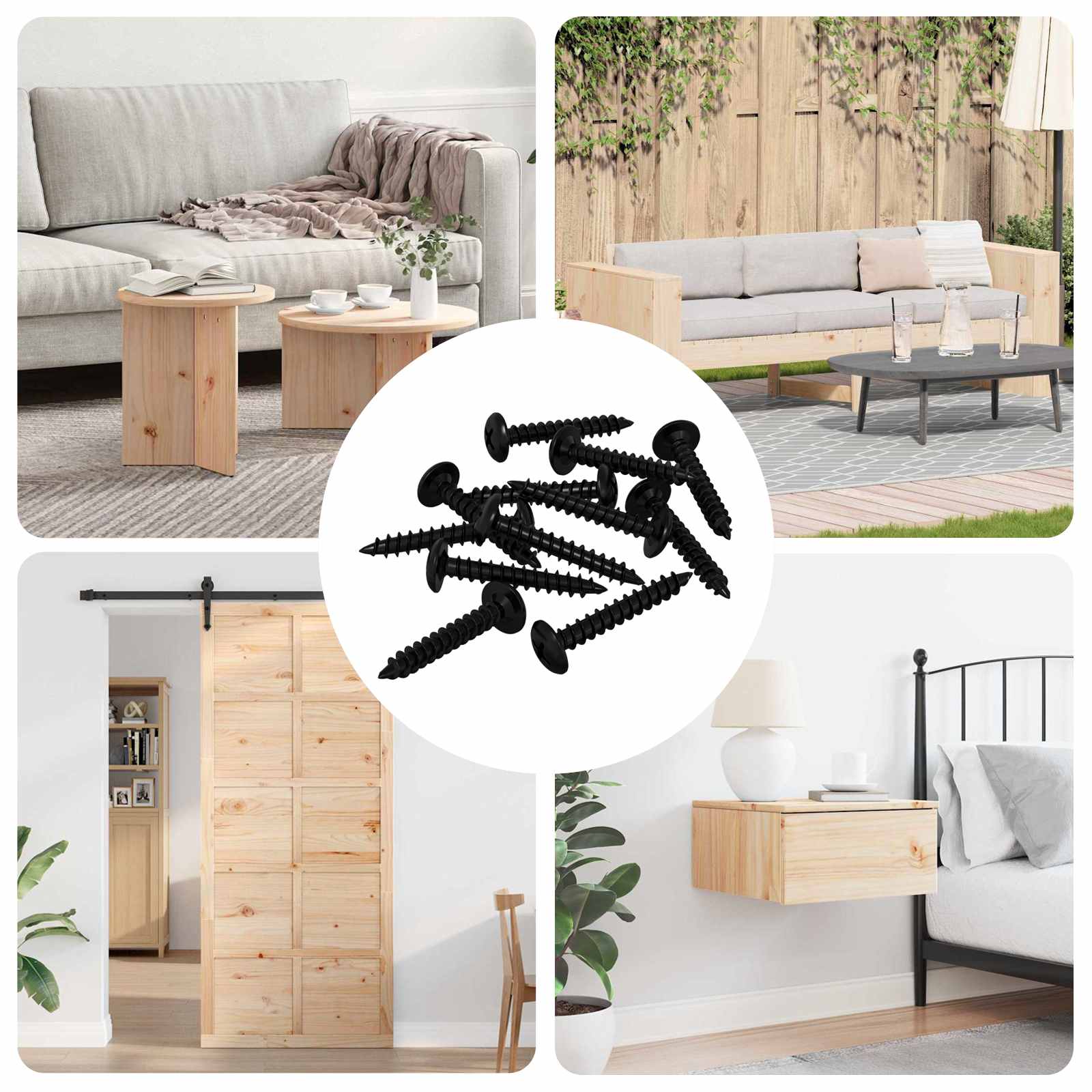 Chiodo autofilettante 9000 pcs Nero Acciaio 864510