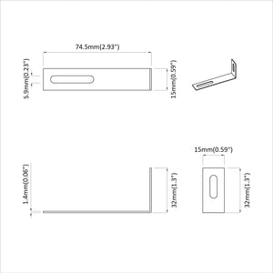 Supporto Anti Ribaltamento Tinta unita 1268 pcs Argento Ferro 864552