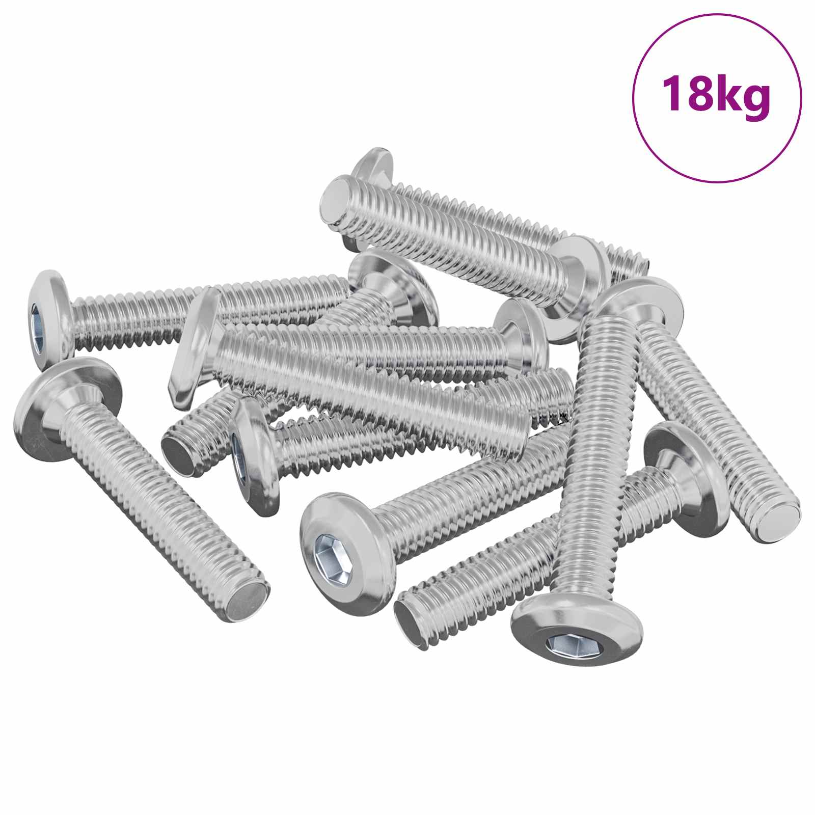 Vite con Testa Bloccante 2647 pcs Argento Acciaio 864579