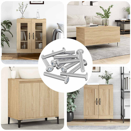 Vite con Testa Bloccante 2514 pcs Argento Acciaio