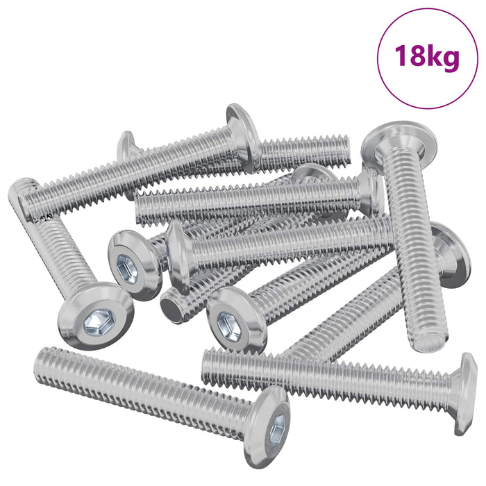 Vite con Testa Bloccante 2514 pcs Argento Acciaio