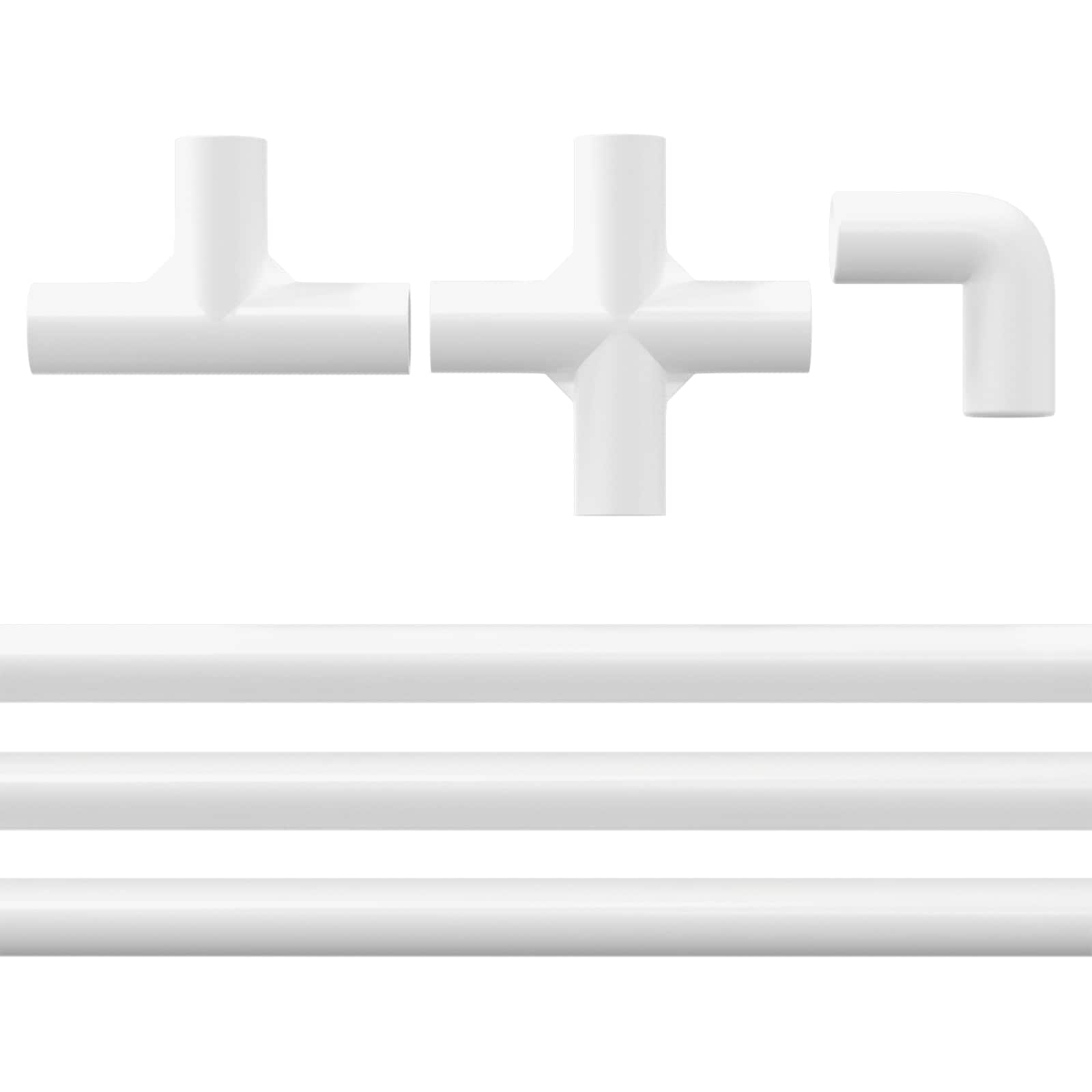 Tubo PVC 2 pcs Bianco 12,2 x 1,8 x 500 mm Mterialpp e PE 864618