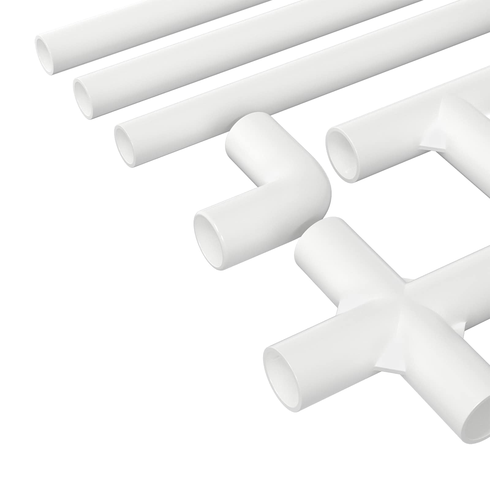 Tubo PVC 12 pcs Bianco 12,2 x 1,8 x 500 mm Mterialpp e PE 864619