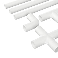 Tubo PVC 12 pcs Bianco 12,2 x 1,8 x 500 mm Mterialpp e PE 864619