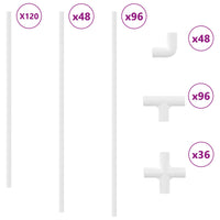 Tubo PVC 12 pcs Bianco 12,2 x 1,8 x 500 mm Mterialpp e PE 864619