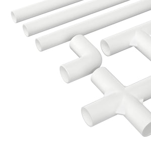 Tubo PVC 29 pcs Bianco Mterialpp e PE 864620