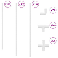 Tubo PVC 29 pcs Bianco Mterialpp e PE 864620